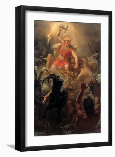 Thor's Fight with the Giants-Marten Eskil Winge-Framed Giclee Print