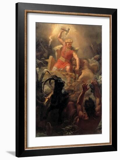 Thor's Fight with the Giants-Marten Eskil Winge-Framed Giclee Print