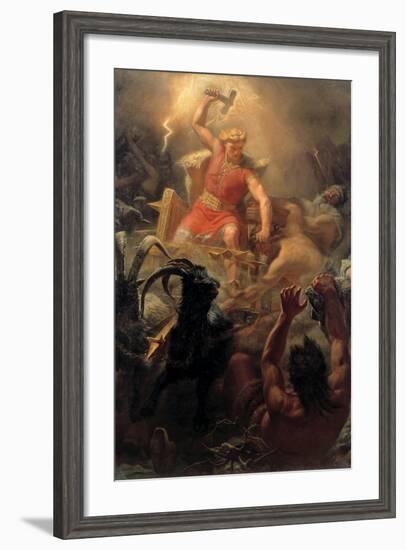 Thor's Fight with the Giants-Marten Eskil Winge-Framed Giclee Print