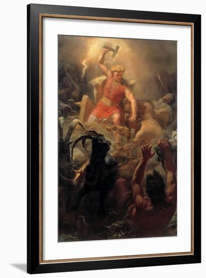 Thor's Fight with the Giants-Marten Eskil Winge-Framed Giclee Print