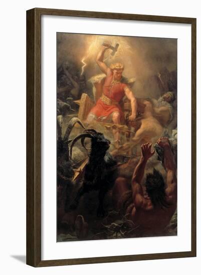 Thor's Fight with the Giants-Marten Eskil Winge-Framed Giclee Print