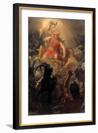 Thor's Fight with the Giants-Marten Eskil Winge-Framed Giclee Print