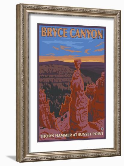 Thor's Hammer, Bryce Canyon, Utah-Lantern Press-Framed Art Print