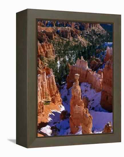 Thor's Hammer During Winter, Yellowstone National Park, USA-Carol Polich-Framed Premier Image Canvas