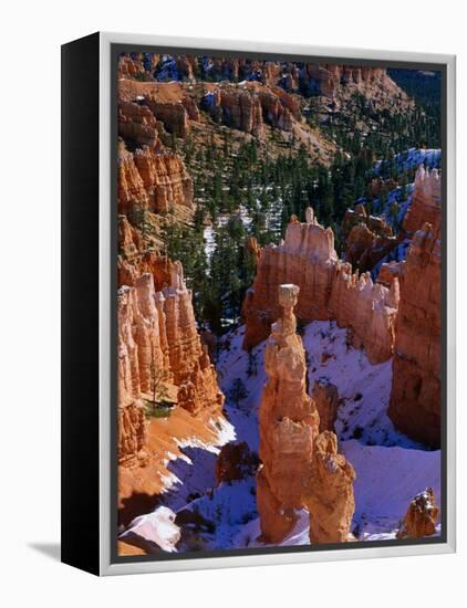 Thor's Hammer During Winter, Yellowstone National Park, USA-Carol Polich-Framed Premier Image Canvas