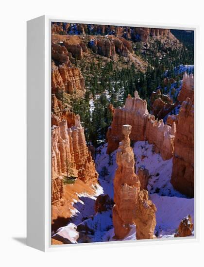 Thor's Hammer During Winter, Yellowstone National Park, USA-Carol Polich-Framed Premier Image Canvas