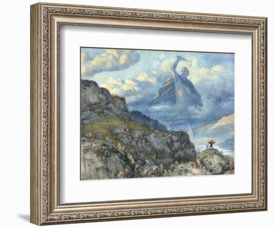 Thor (Tor) and the Dwarves Par Doyle, Richard (1824-1883), 1878 - Watercolour on Paper, 48,3X66,7 --Richard Doyle-Framed Giclee Print