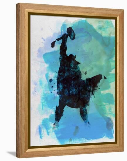 Thor Watercolor-Jack Hunter-Framed Stretched Canvas