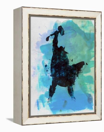 Thor Watercolor-Jack Hunter-Framed Stretched Canvas