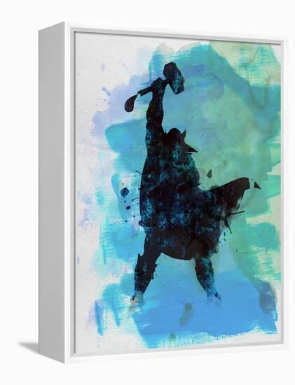 Thor Watercolor-Jack Hunter-Framed Stretched Canvas