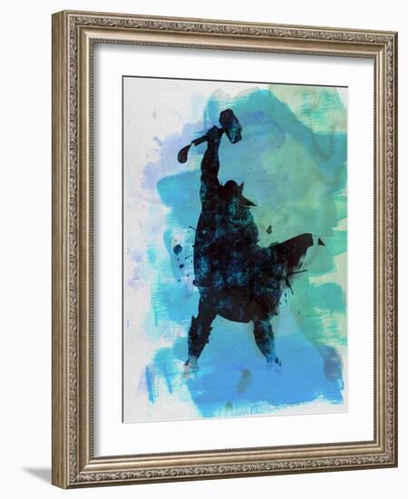 Thor Watercolor-Jack Hunter-Framed Art Print