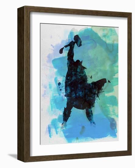 Thor Watercolor-Jack Hunter-Framed Art Print