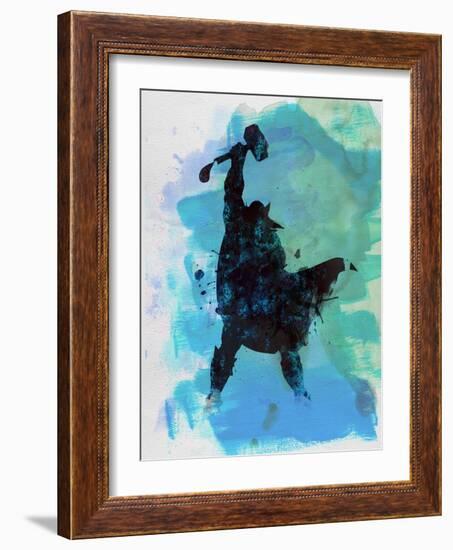 Thor Watercolor-Jack Hunter-Framed Art Print