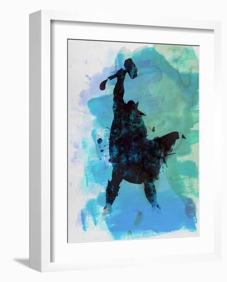 Thor Watercolor-Jack Hunter-Framed Art Print