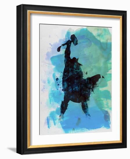 Thor Watercolor-Jack Hunter-Framed Art Print