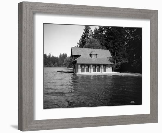 Thornewood Castle Boathouse, Lakewood, WA, 1916-Ashael Curtis-Framed Giclee Print