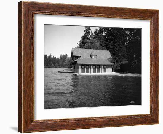 Thornewood Castle Boathouse, Lakewood, WA, 1916-Ashael Curtis-Framed Giclee Print