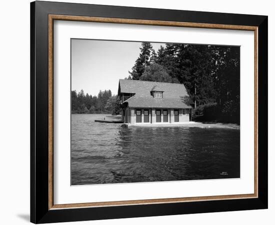 Thornewood Castle Boathouse, Lakewood, WA, 1916-Ashael Curtis-Framed Giclee Print