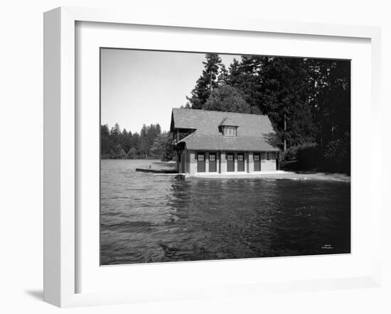 Thornewood Castle Boathouse, Lakewood, WA, 1916-Ashael Curtis-Framed Giclee Print