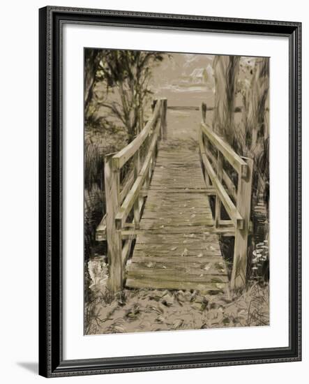 Thornham Bridge Sketch-Tim Kahane-Framed Photographic Print