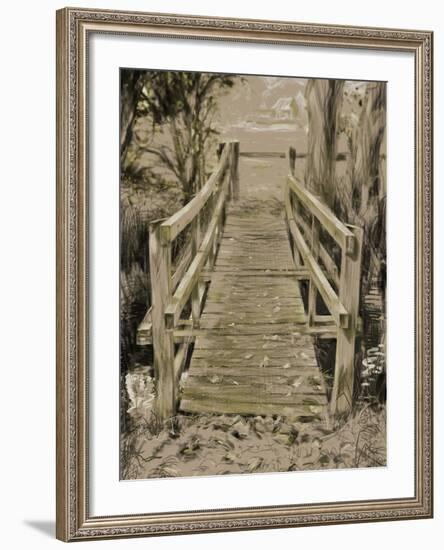 Thornham Bridge Sketch-Tim Kahane-Framed Photographic Print