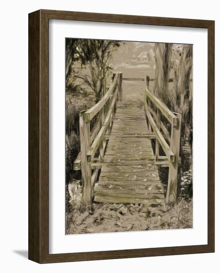 Thornham Bridge Sketch-Tim Kahane-Framed Photographic Print