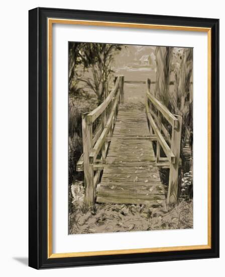 Thornham Bridge Sketch-Tim Kahane-Framed Photographic Print