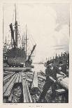 Sn American Steamship in Dry Dock for Overhaul-Thornton Oakley-Framed Art Print