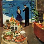 "Snow Buffet Party," Saturday Evening Post Cover, February 20, 1960-Thornton Utz-Giclee Print