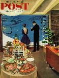 "Snow Buffet Party," Saturday Evening Post Cover, February 20, 1960-Thornton Utz-Giclee Print