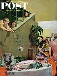 "Unwelcome Pool Guests," Saturday Evening Post Cover, July 22, 1961-Thornton Utz-Giclee Print