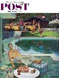 "Unwelcome Pool Guests," Saturday Evening Post Cover, July 22, 1961-Thornton Utz-Giclee Print