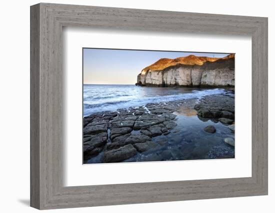 Thornwick Bay at Sunset-Mark Sunderland-Framed Photographic Print