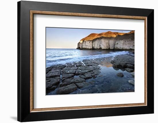 Thornwick Bay at Sunset-Mark Sunderland-Framed Photographic Print