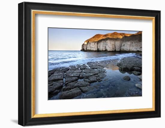 Thornwick Bay at Sunset-Mark Sunderland-Framed Photographic Print