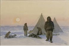 Polar expolorers watercolor on paper-Thorolf Holmboe-Giclee Print