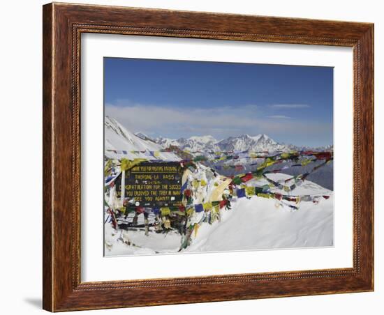 Thorong La (Thorung La), Pass at 5416m, Annapurna Conservation Area, Gandaki, Pashchimanchal, Nepal-Jochen Schlenker-Framed Photographic Print