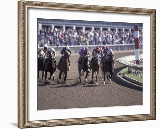 Thoroughbred Horse Racing at Keenland track, Lexington, Kentucky, USA-Adam Jones-Framed Photographic Print