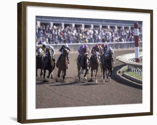 Thoroughbred Horse Racing at Keenland track, Lexington, Kentucky, USA-Adam Jones-Framed Photographic Print