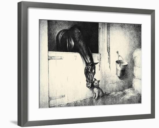 Thoroughbreds; And Their Mascots-C.W. Anderson-Framed Art Print