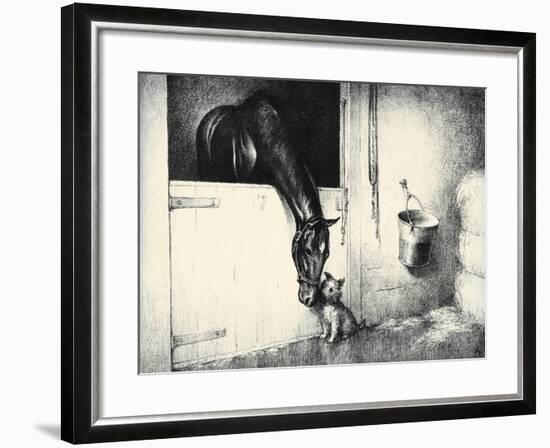 Thoroughbreds; And Their Mascots-C.W. Anderson-Framed Art Print