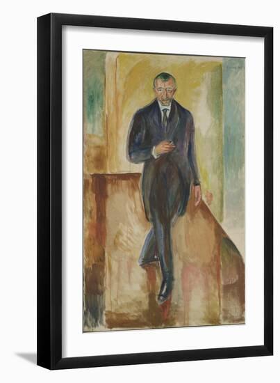 Thorvald Lochen, 1918 (Oil on Canvas)-Edvard Munch-Framed Giclee Print