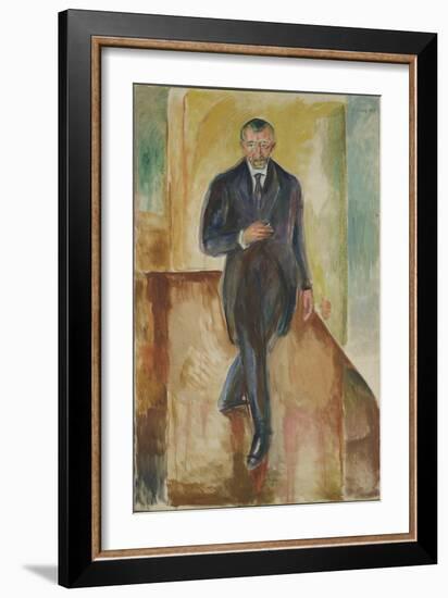 Thorvald Lochen, 1918 (Oil on Canvas)-Edvard Munch-Framed Giclee Print