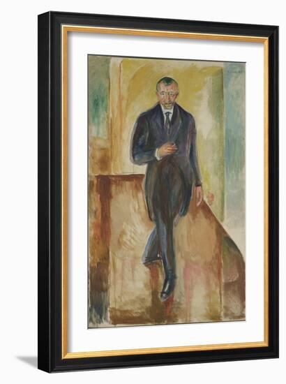 Thorvald Lochen, 1918 (Oil on Canvas)-Edvard Munch-Framed Giclee Print