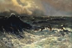 Dolphins in a Rough Sea, 1894-Thorvald Niss-Giclee Print