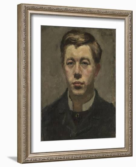 Thorvald Torgersen, 1882 (Oil on Cardboard)-Edvard Munch-Framed Giclee Print