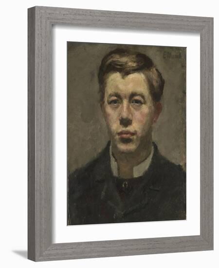 Thorvald Torgersen, 1882 (Oil on Cardboard)-Edvard Munch-Framed Giclee Print