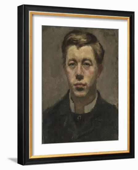 Thorvald Torgersen, 1882 (Oil on Cardboard)-Edvard Munch-Framed Giclee Print