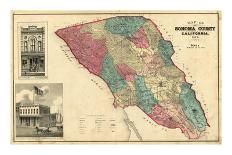 Map of the States of California and Nevada, c.1877-Thos^ H^ Thompson-Stretched Canvas