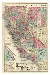 Map of the States of California and Nevada, c.1877-Thos^ H^ Thompson-Stretched Canvas